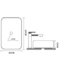 Top Shelf Ceramic Bathroom Vessel Sink Bowl With Exquisite Hand Carved Patterns For Above Countertop Vanity Setup dimensions diagram