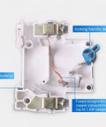 Interior view of 1A Miniature Circuit Breaker For Low Voltage Systems, 230 to 400V, 1 Pole Din Rail Mount DZ47-63 C1, 4000A Breaking Capacity