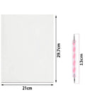 Dope 50 Sheets White Carbon Paper Set With Graphite Transfer Tracing Paper, Embossing Stylus And Dotting Tools, A4 Size 8.27 X 11.69 Inches