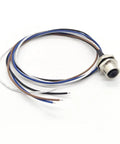 4 Pin A Code M12 Female Connector Cable With Straight Back Mount Waterproof Aviation Socket Unshielded PVC Lead IP67 Sensor
