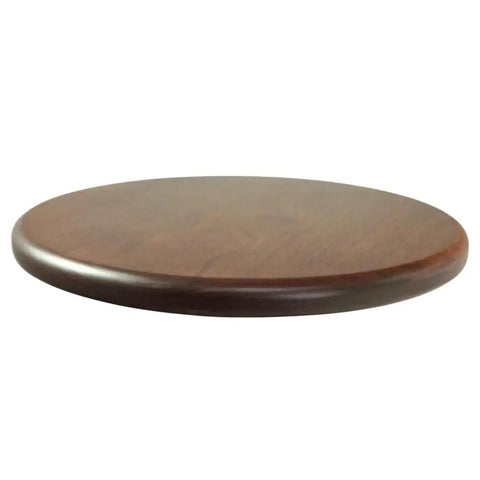 12 Inch Solid Cherry Wood Lazy Susan 360 Degree Turntable For Kitchen And Dining Countertop, sleek round surface view.