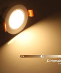 2 Inch Recessed LED Downlights Dimmable 3W Energy Saving Equivalent To 35W Halogen 3000K Warm White CRI 80 in dimmable display