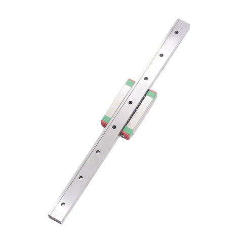 Heavy Duty High Precision Linear Guide Rail Kit MGN15C Smooth Slider, steel rail with pre-drilled bearing blocks, length visible.
