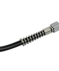 Heavy Duty 3 Meter PU Coiled Airbrush Hose With Secure One Inch Couplers For Car Detailing Spray Painting And Art Projects Featuring Kink Free Flexible Tube That Stays Tidy On The Job Site Every Time close-up of coiled hose connector with metal coupler