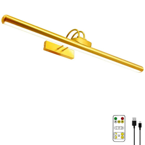 Wireless 26 Inch Picture Light With Rechargeable 8000mAh Battery Remote Control Dimmable Brightness And Timer Off 3 Lighting Modes