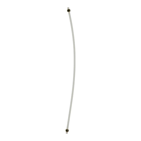 High Temp PTFE Hose 2x4 mm by 290 mm with Bushings for DeLonghi Coffee Machines, food grade tube, white color