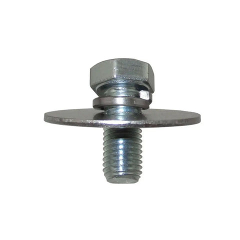 Rig Ready High Strength Clutch Mounting Bolts For Honda Clones Predator 97CC 212CC Fits Tecumseh Briggs Minibike Gokart 3 5Hp To 8Hp 10 Piece Pack Silver mounted bolt with washer and nut.