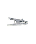 Beefy Heavy Duty Ground Clamp 500 Amp Copper Plated Jaw Braided Copper Shunt Easy Squeeze Operation No Bolts Needed Jaws Open Two And A Half Inches Welding Cable Lug Direct Attachment Silver Finish
