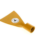 Knockout Pro Grade Bark Spud Real Deal Slick Ergonomic Grip with yellow steel blade for garden soil loosening.