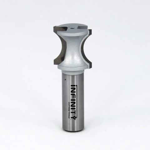 Half Inch Shank Thumbnail Router Bit With Seven Eighths Inch Cutting Diameter And Seven Eighths Inch Cutting Height Carbide Tip