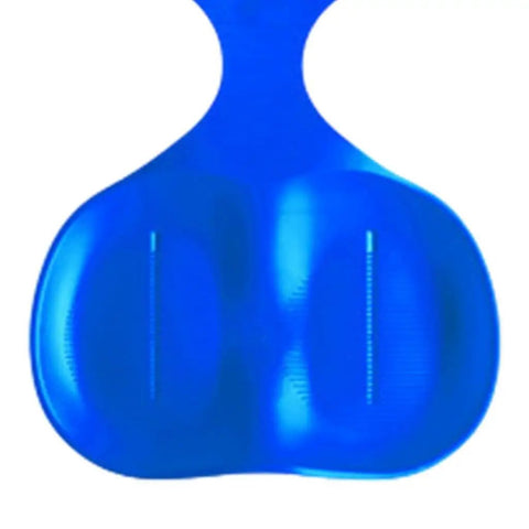 Heavy Duty Snow Sled For Winter Fun And Family Thrills, Large Luge Board in blue, top view showing smooth surface design