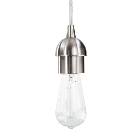 Original Instant Pendant Light 6 Inch Recessed Can Screw In Pendant Conversion Kit in Brushed Nickel, bulb not included