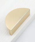 Half Moon Cabinet Pulls Four Pack Semicircle Drawer Handles With 2.52 Inch Hole Spacing And Elegant Gold Finish Edge Pulls For Kitchen Cabinets