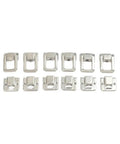 6 Pack Nickel Toggle Latch For Suitcase And Trunk Luggage Box Lock Clasp With Screws 38x25mm Iron Case Hardware laid flat