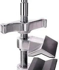 End Jaw Vise Grip Mount for Tubular Rails Up to 2 Inches with Five Eighth Inch Baby Receiver, Aluminum Alloy Body, Chrome Shaft