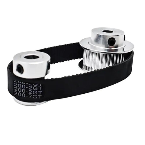 GT2 6mm Closed Loop Timing Belt 2GT Synchronous Belt with metal pulleys for precise power transmission and vibration damping