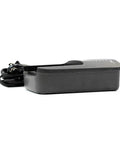 Sixteen Point Eight Volt Battery Charger for VP20A and VP20B, side view with cord visible, universal black design