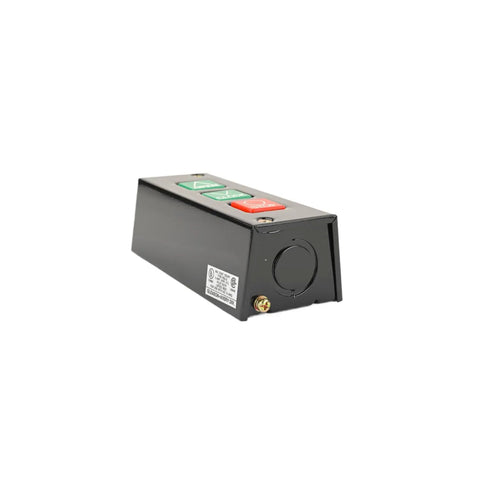 Heavy Duty Garage Door Control Station 3 Button Panel Open Close Stop With Momentary Contact Black Surface Mount Design Green Open Close