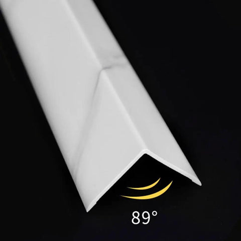 Self Adhesive PVC Wall Corner Protector L Shaped Marble Grain Edge Guard For Doors Windows And Furniture Black Durable 89°