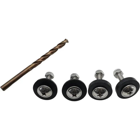 Mounting hardware for Sport 300 Whale Tail Hydrofoil Stabilizer for Outboard Motors with drill bit and bolts