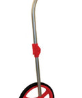 Heavy Duty Walking Tape Measure Built Tough For Reliable Job Site Use with adjustable telescoping handle and large wheel.