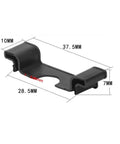 30 Pack DIN Rail End Cover Protectors, 7.5mm Thick, 35mm Wide Terminal Block Caps, black plastic, dimensioned view