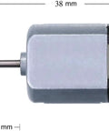 Ultra Tiny High RPM Micro DC Motor Kit For DIY Projects 1.5 To 3 Volt Operation 16000 To 18000 RPM with dimensions labeled