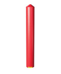 Heavy Duty Bollard Covers For Six Inch Poles With Kickass HDPE Build that shields posts from scuffs, red color.