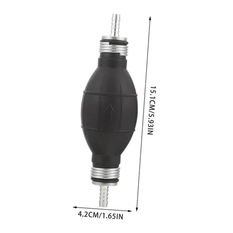2 Pack Manual Fuel Transfer Siphon Pump Hand Squeeze Liquid Sucker For Gasoline And Diesel Refueling Cars Boats And Outdoor Equipment Portable Lightweight Quick Transfer Kit black plastic and stainless pump, 15.1 cm