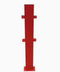 Top Shelf Free Standing EV Charger Cable Holder And Waterproof Station Box Heavy Duty Galvanized Steel in red color.