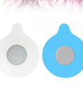 2pcs Silicone Bathroom Plug Tub Stopper Drain Cover for Bathtubs, white and blue colors, round design, for bathtub drainage.