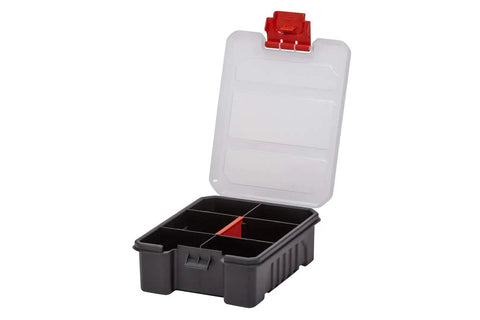 Three Piece Organizer Set With Removable Dividers One Medium And Two Mini Hardware Boxes for screws, bolts, tackle, and craft supplies