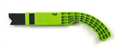 Mini PushPRO PP2 Push Stick for Table Saws with EVA Tip, lime green bodybuilding, side view showing ergonomic shaping.