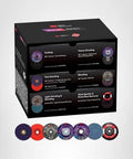3M Grind Less Weld More kit box with 16 4-1/2 in abrasive discs; welding/grinding set, front view