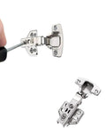 2 Pcs Stainless Steel Cabinet Door Hinges With Hydraulic Damper installation