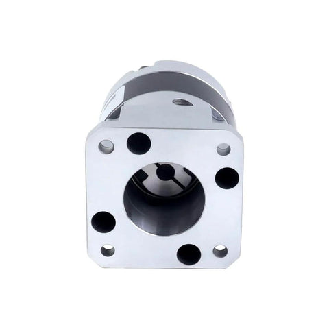 Front view of MGL Series Planetary Gearbox For NEMA 17 Stepper Motor, 10:1 Gear Ratio, 5mm Shaft, 42mm Flange, metal housing, precise motion control.