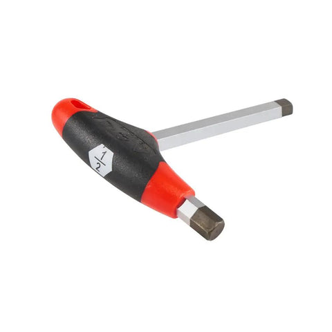 Go-To Journeyman T Handle Hex Key Half Inch Six Inch Length For High Torque Fasteners With Blade Through Handle Design shown on side
