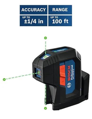 Green Beam Self Leveling Alignment Laser Pro Grade With Plumb And Level Point Projection Built In Multipurpose Mount Visimax Technology