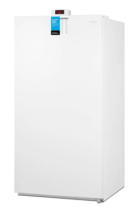 33 Inch Wide Upright All-Freezer Delivering 17 Cu Ft True No Frost with LED readout for clinical sample storage.