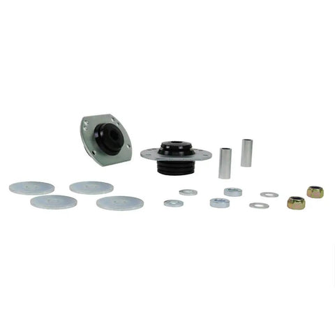 Radius Rod To Chassis Bushing Kit With Upgraded Brackets And Poly Bushings For Street-Ready Handling, Solid Grip, Vehicle Balance, And Precise Steering On Every Road. Black poly bushing kit with brackets and hardware