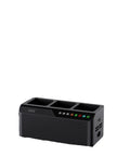 Go-To Drone Battery Charging Station For Mavic 3 Series, 3-Port Fast Charger Hub With Bidirectional Output in black.