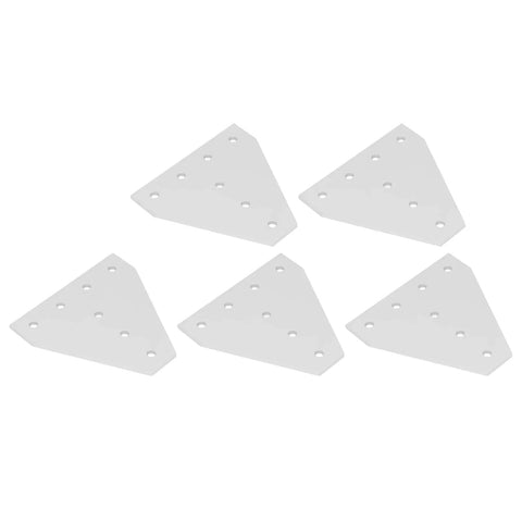 5-piece 7 Hole Aluminum Joint Bracket Plate Set For Furniture Building Beefy Heavy Duty 4040T Connectors