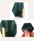 Sleek Adhesive Wall Hooks 4 Pack With Super Tough Grip Tape for catching jackets bags and keys, focus on adhesive backing.