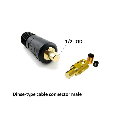 Heavy Duty 10 ft 2 AWG Welding Cable With USA Made Construction, Work Clamp And Dinse Twistlock Connector Plug For Welder Whip Lead