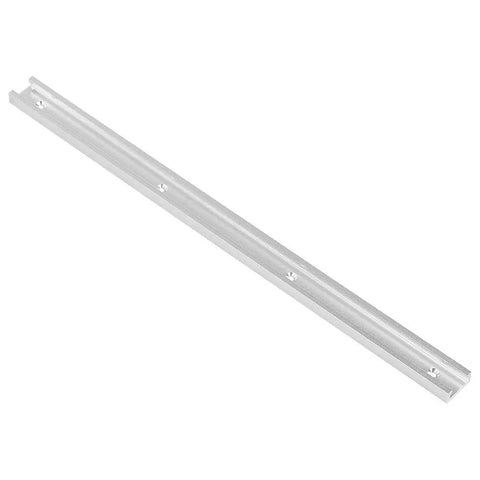 T Slot Miter Track Jig for Table Saw and Router Aluminum Alloy Guide Rail with Clamp Ready Design, shown flat, precise tool