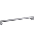 Choreograph 24 Inch Shower Bar With Sliding Brackets, Slim Flat Profile Doubles As Storage, Polished Silver, Wall Mounted