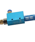 Industrial Pneumatic Vacuum Generator For Heavy Duty Material Handling With Rock Solid Negative Pressure And Boss Level Suction Flow No Sweat Automation Workhorse Accessory, EV-70-R model valve in blue.
