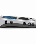 24 Channel USB Audio Interface With 12 In 12 Out Dual Mic And Instrument Preamps SteadyClock FS side view with ports visible