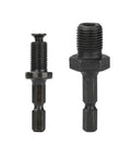 Pro Grade Hex Shank Drill Chuck Adapter Set With Patented Locking Function And Thrust Bearing For Secure Tool Holding And Prevents Loosening During Drilling, steel, 2 pack