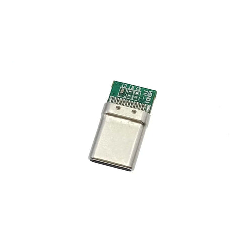 USB Type C PD 20W Plug And Receptacle PCB Board Adapter for soldering, 5-pin male receptacle close-up, pack of 20 for DIY projects